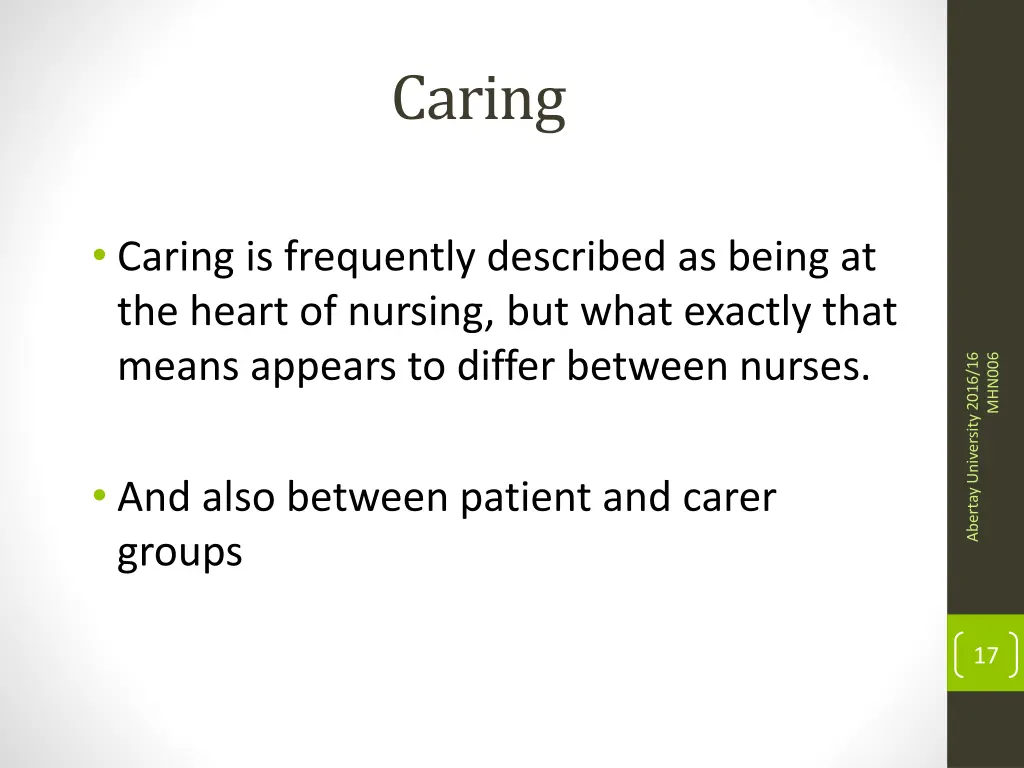 caring