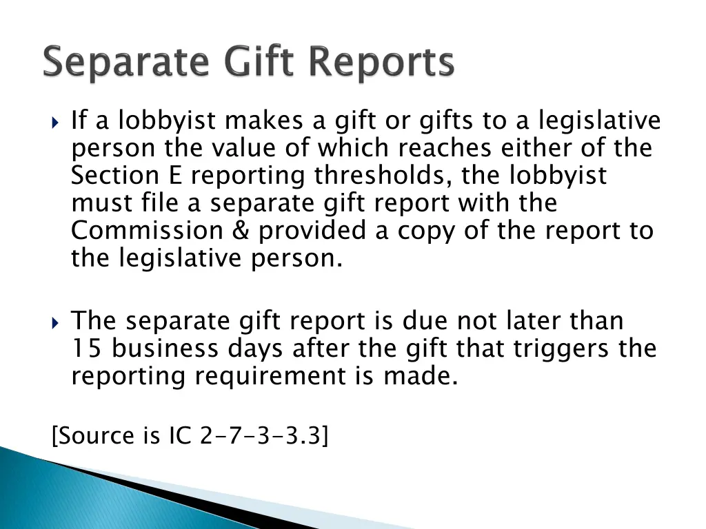 if a lobbyist makes a gift or gifts