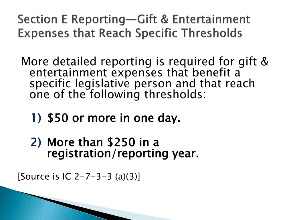 more detailed reporting is required for gift