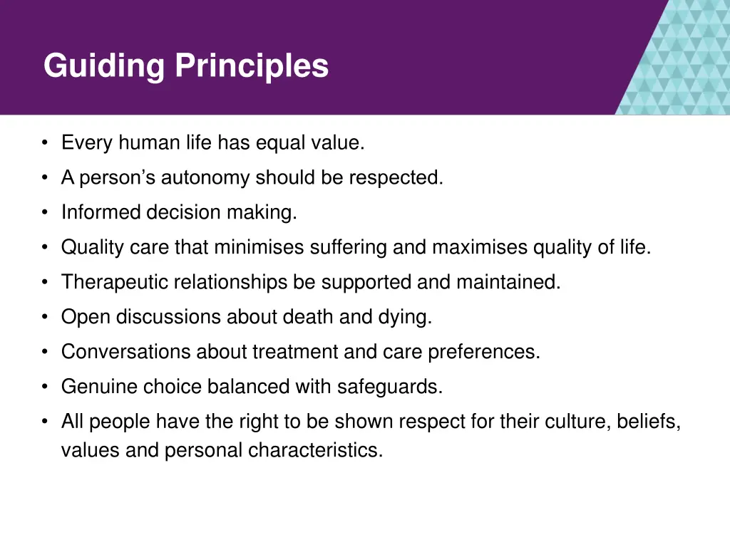 guiding principles