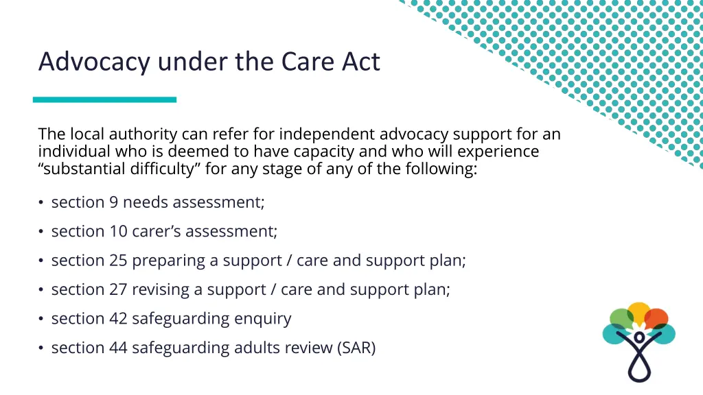 advocacy under the care act