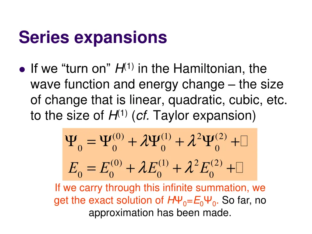 series expansions