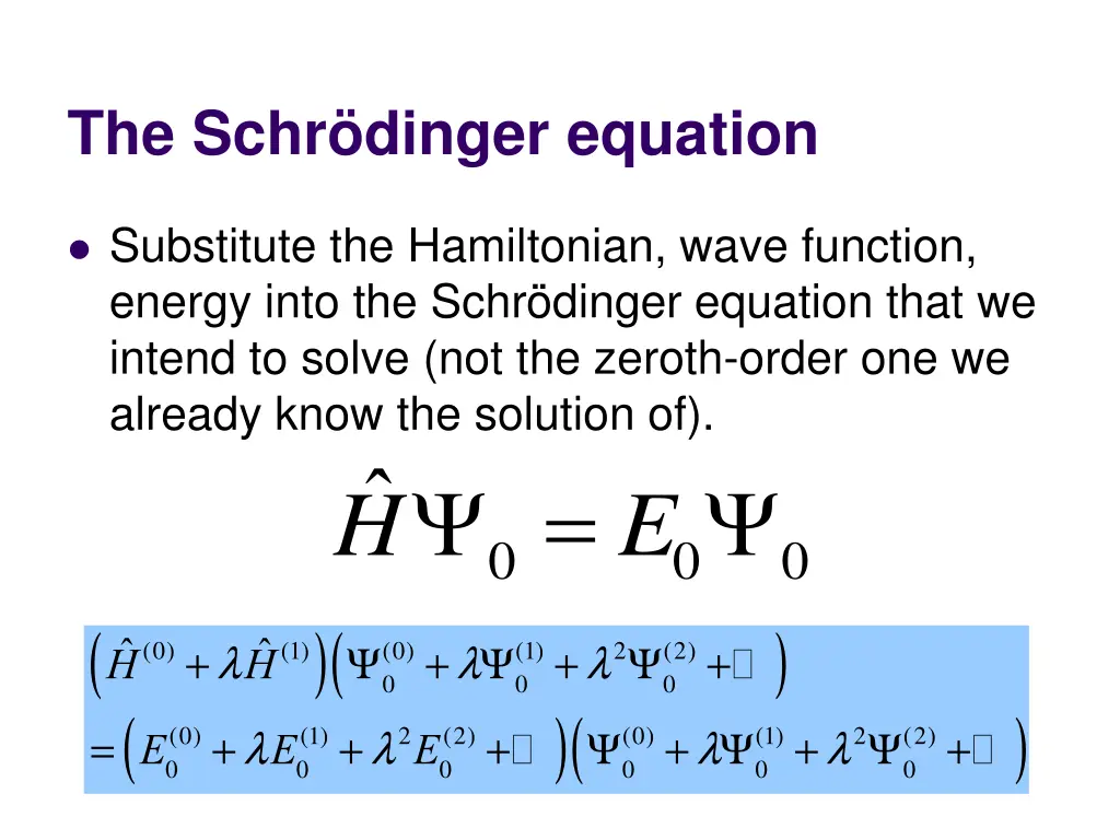 the schr dinger equation