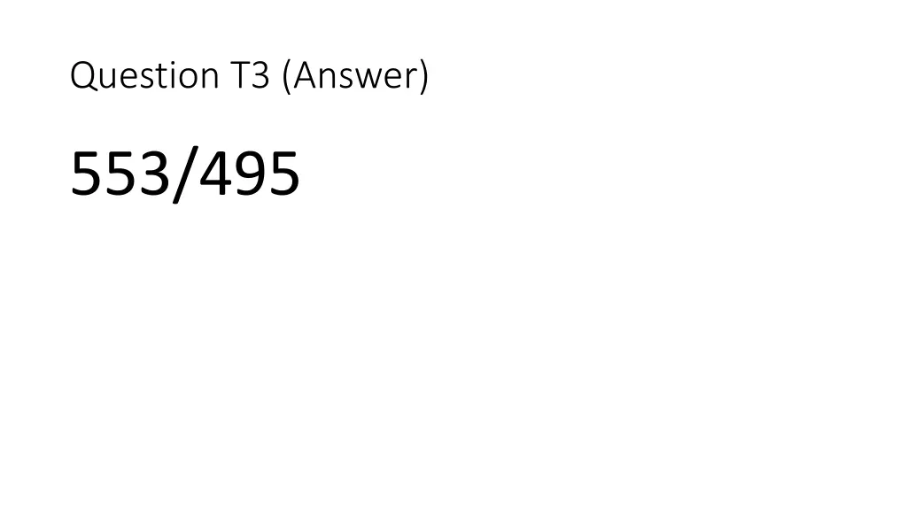 question t3 answer