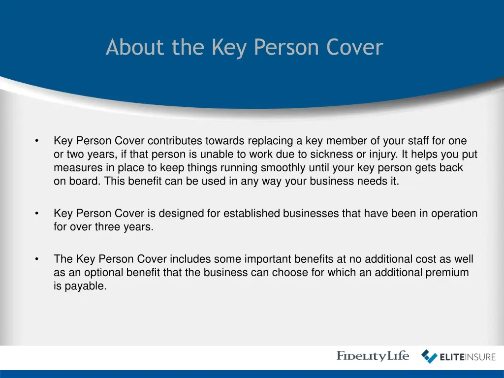 about the key person cover