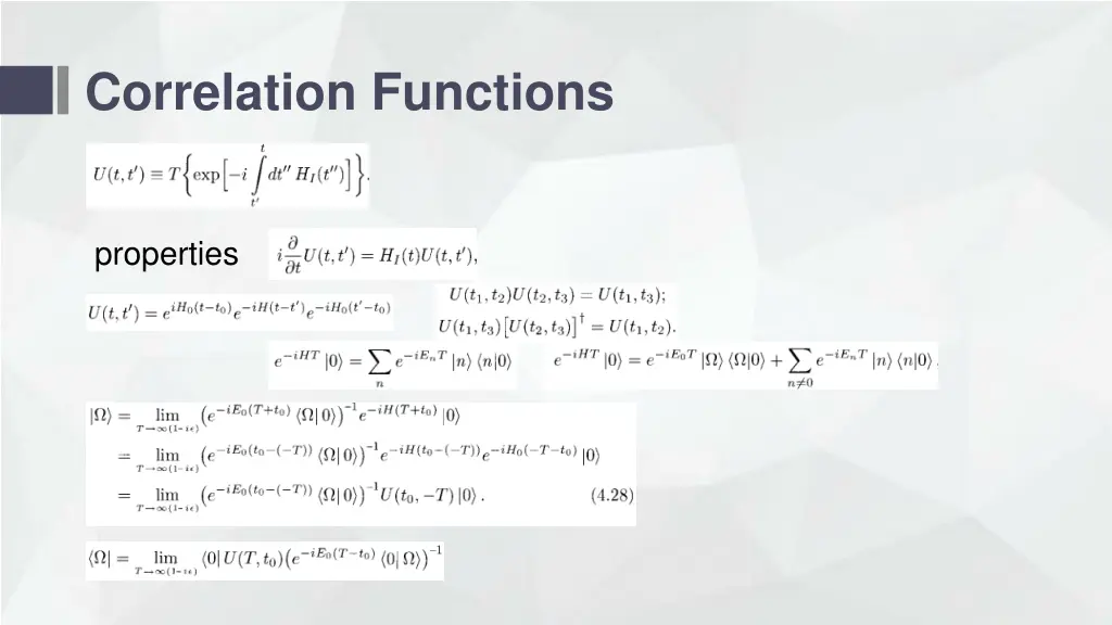 correlation functions 2