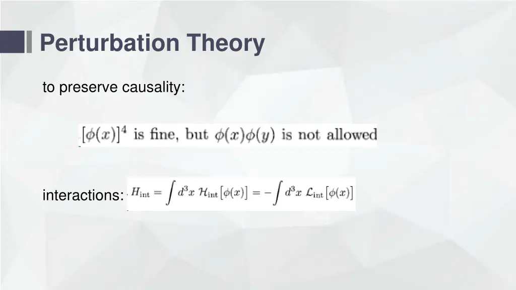 perturbation theory