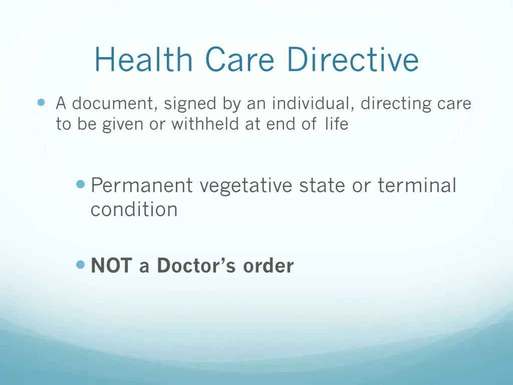 health care directive