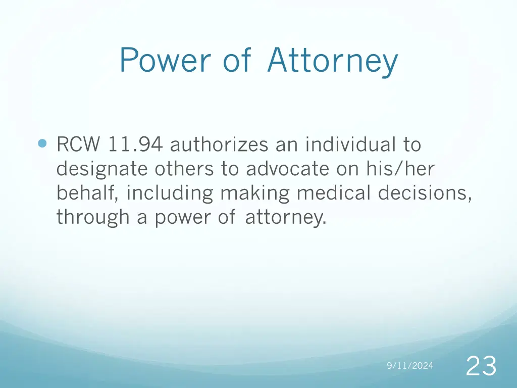 power of attorney