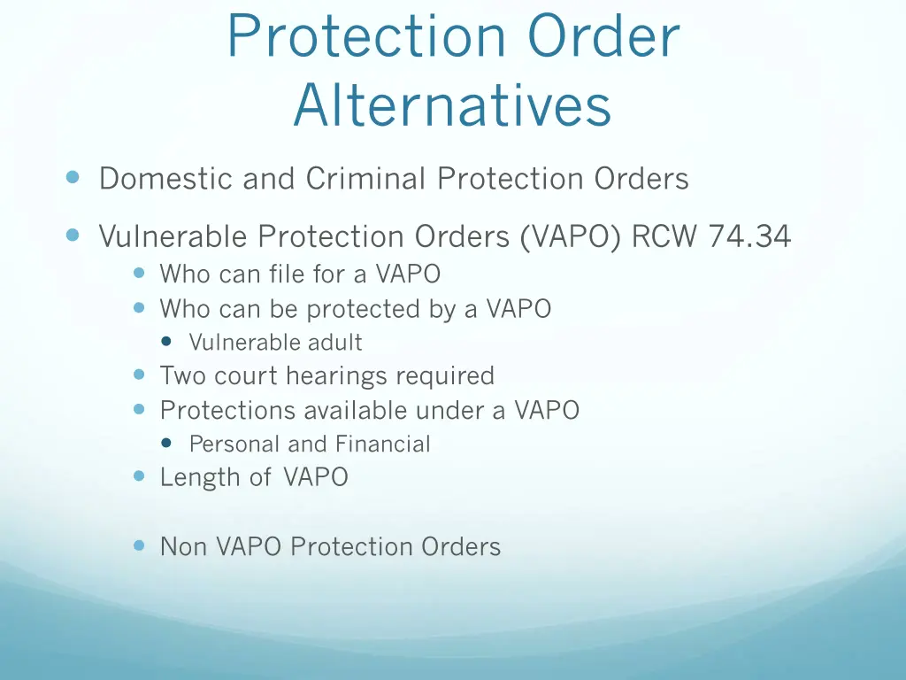 protection order alternatives 1