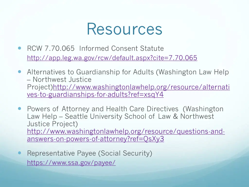 resources