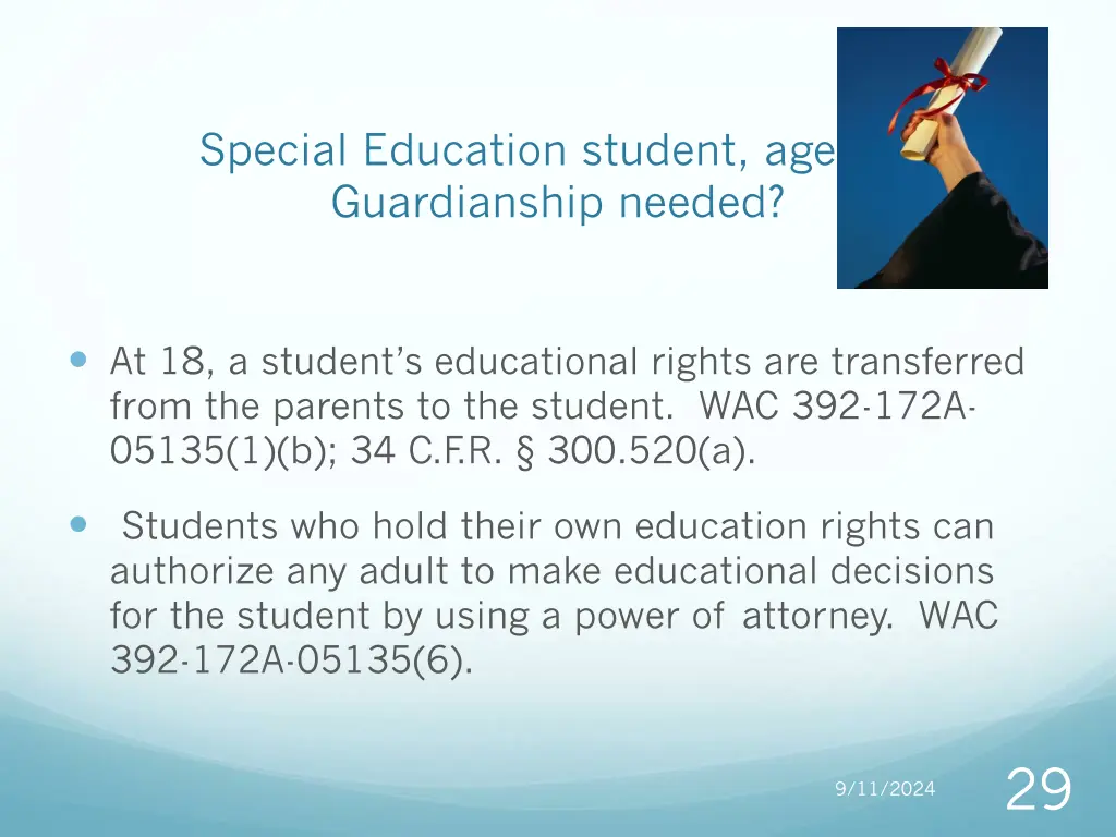 special education student age 18 guardianship