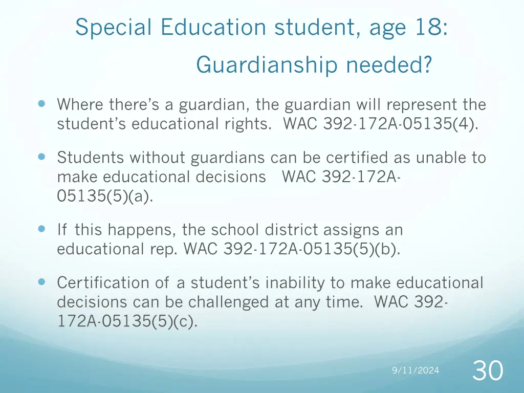 special education student age 18