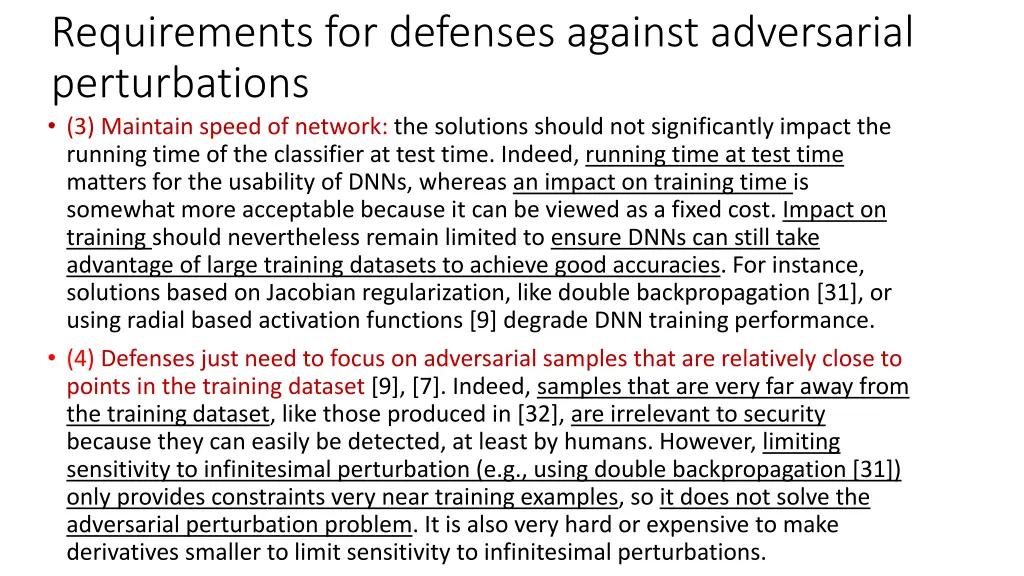 requirements for defenses against adversarial 1