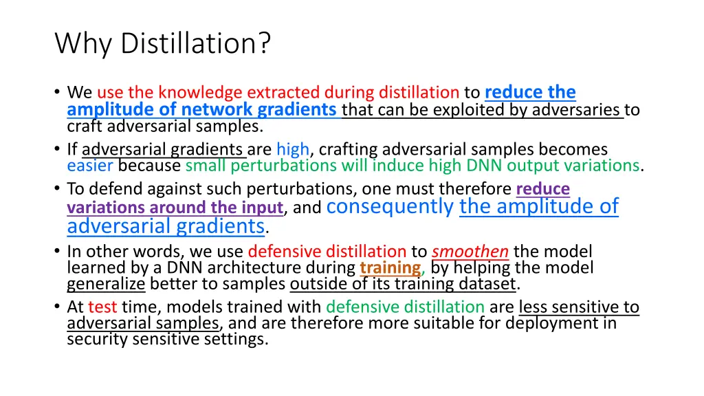 why distillation