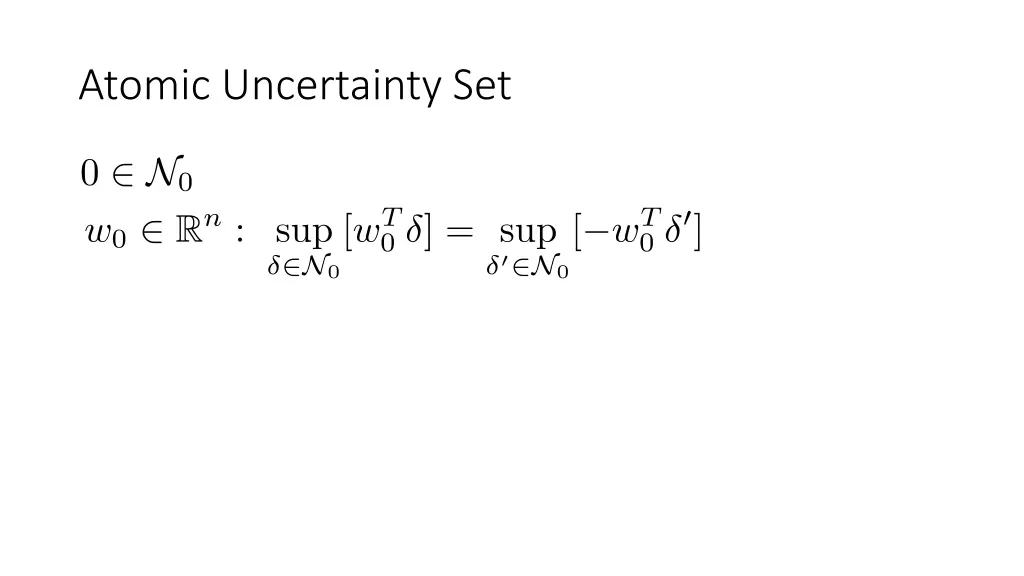 atomic uncertainty set