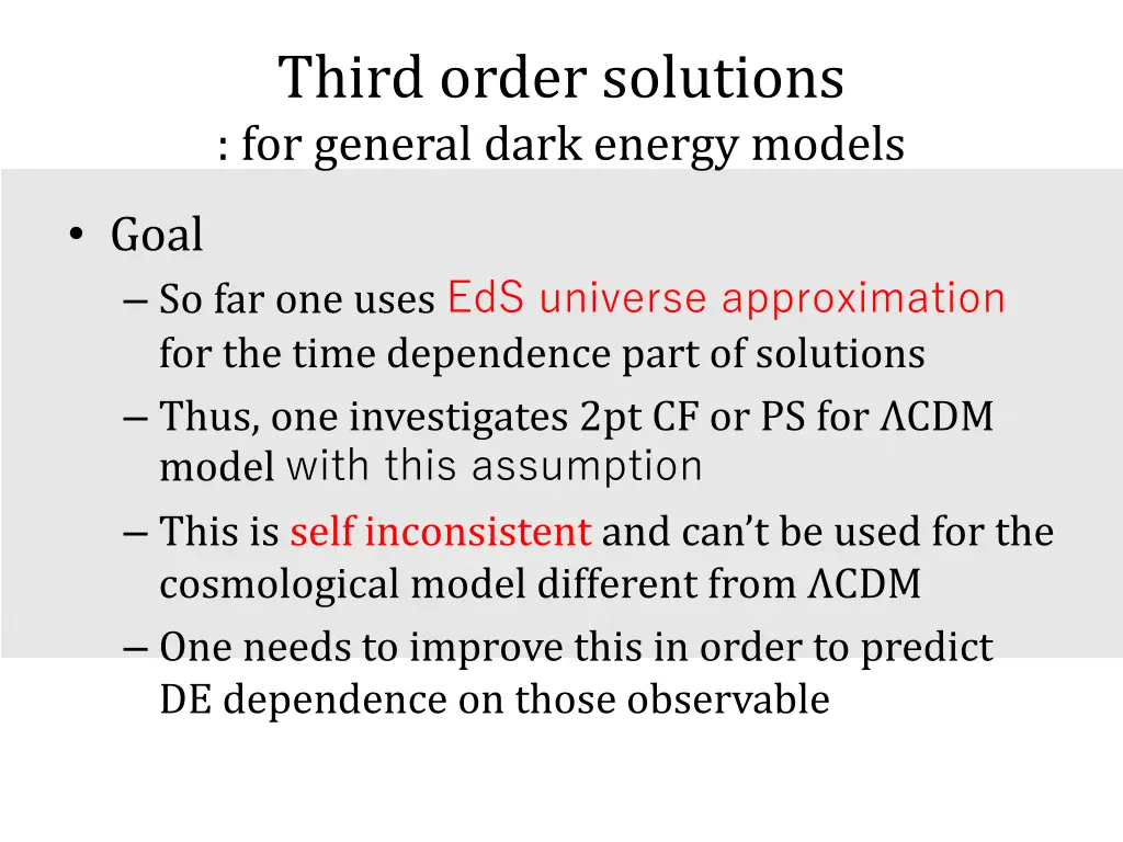 third order solutions for general dark energy