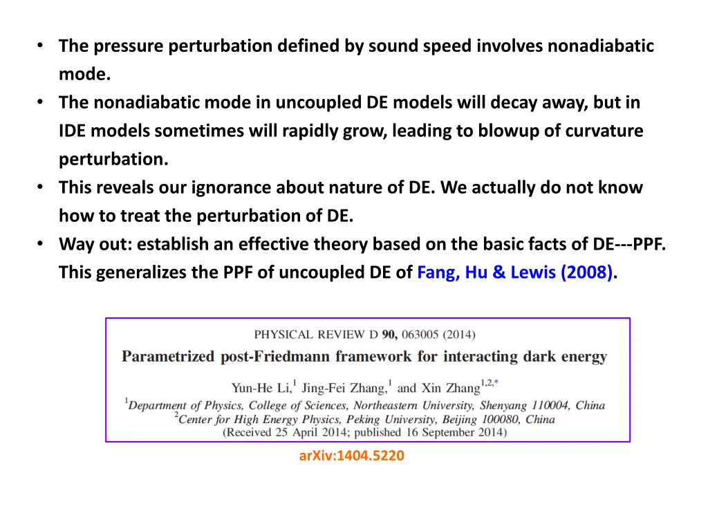 the pressure perturbation defined by sound speed