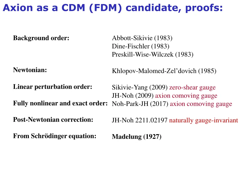 axion as a cdm fdm candidate proofs