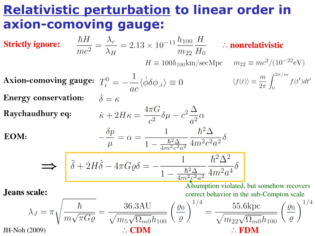 relativistic perturbation to linear order