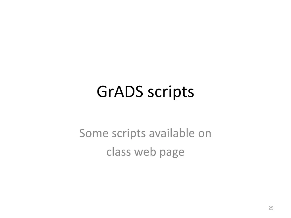 grads scripts