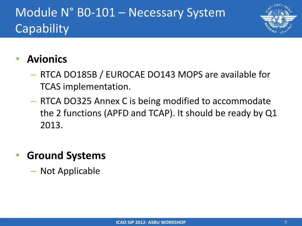 module n b0 101 necessary system capability