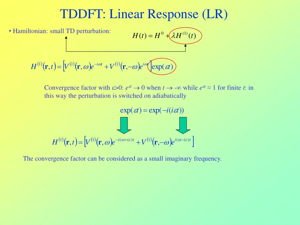 tddft linear response lr 1