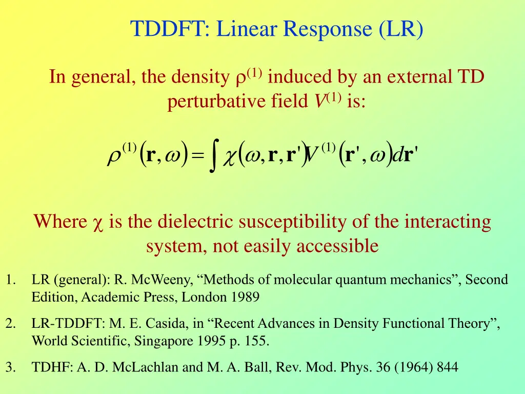 tddft linear response lr 3