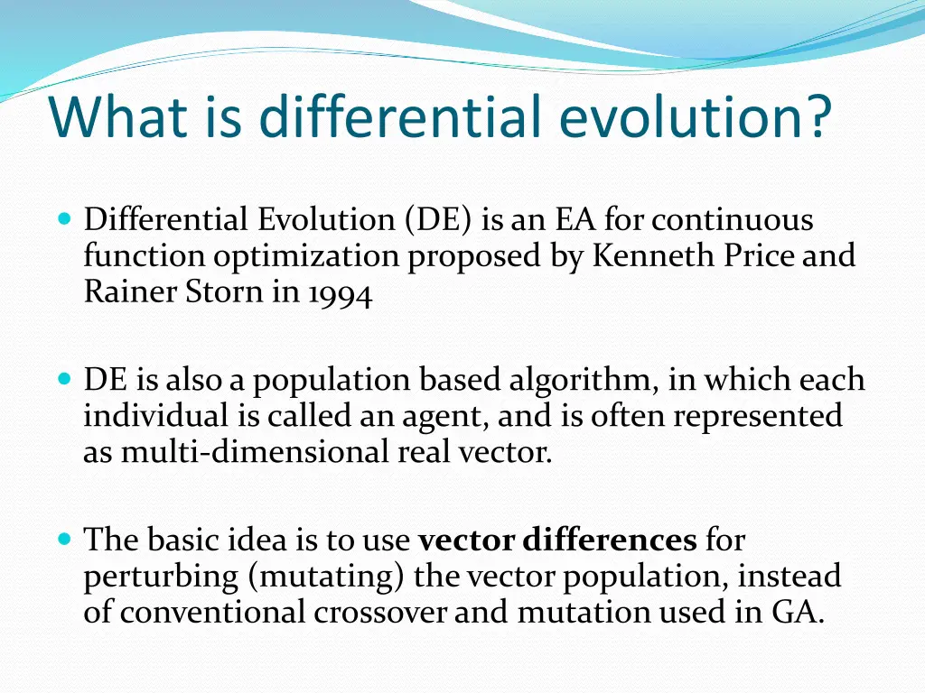 what is differential evolution