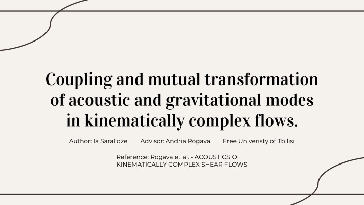 coupling and mutual transformation of acoustic