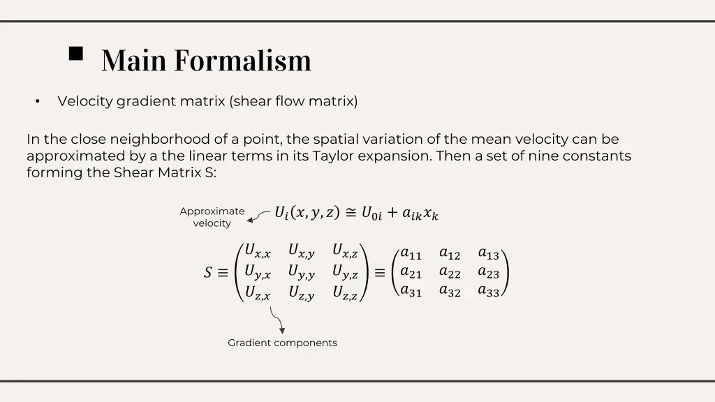 main formalism