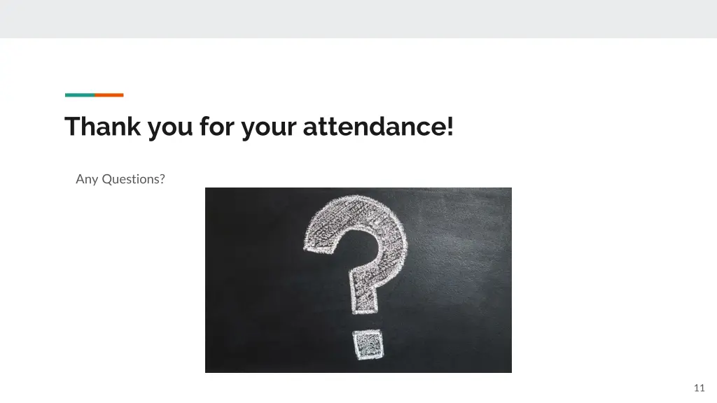 thank you for your attendance