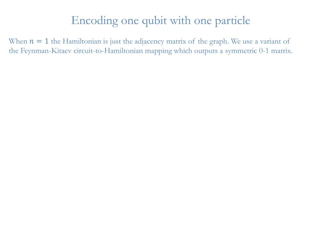 encoding one qubit with one particle