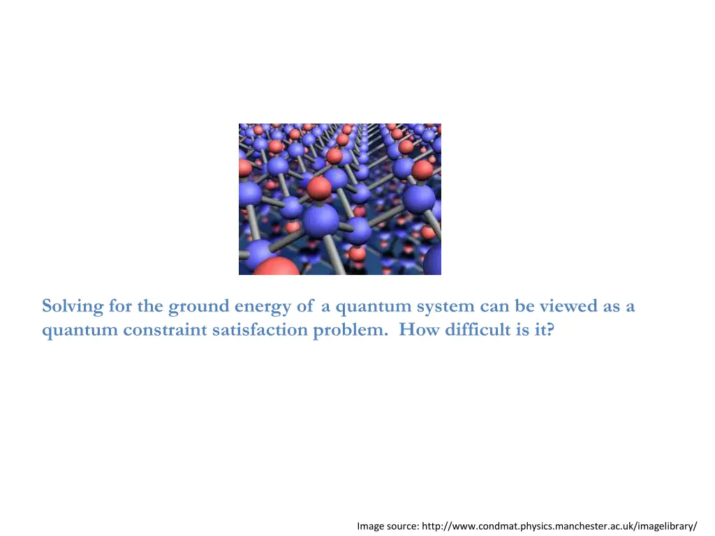 solving for the ground energy of a quantum system