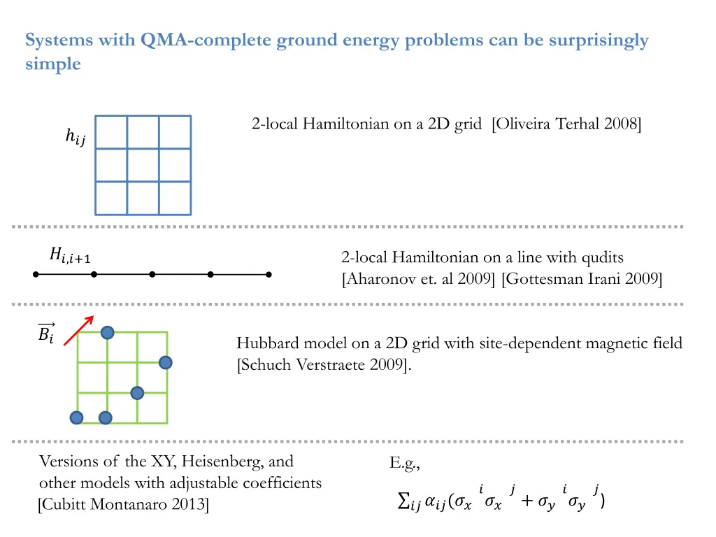 systems with qma complete ground energy problems