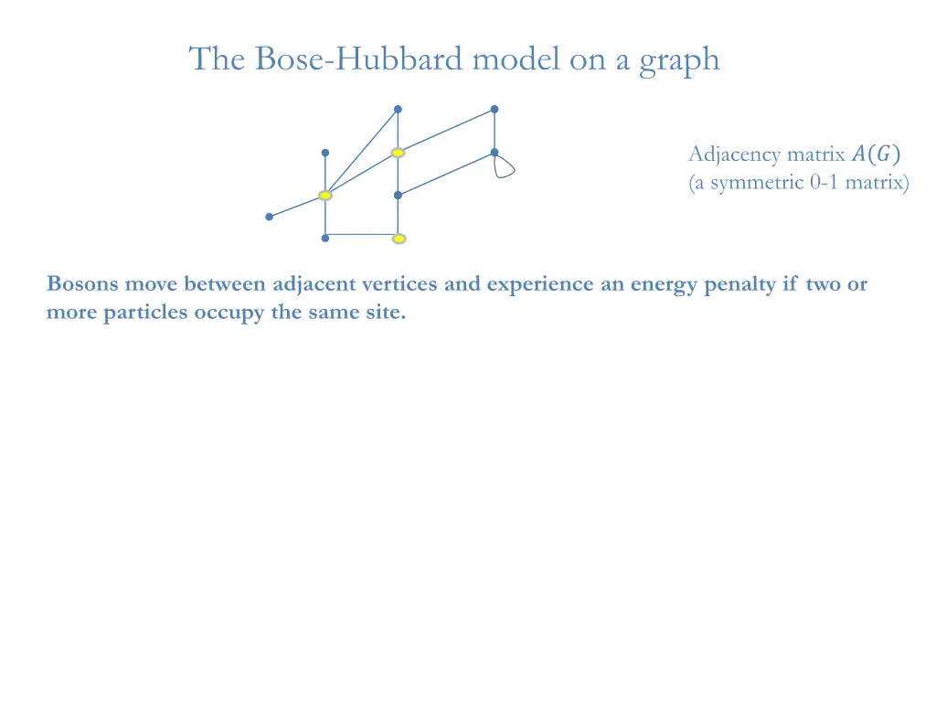 the bose hubbard model on a graph