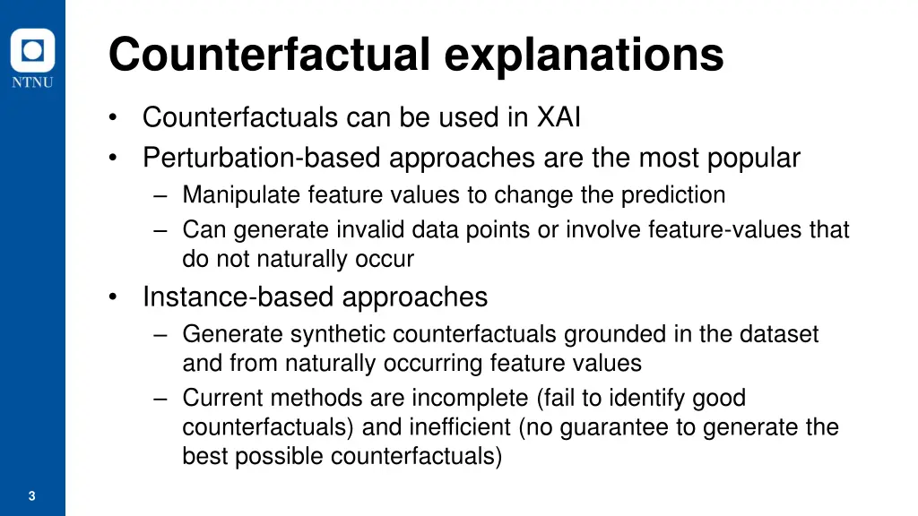 counterfactual explanations