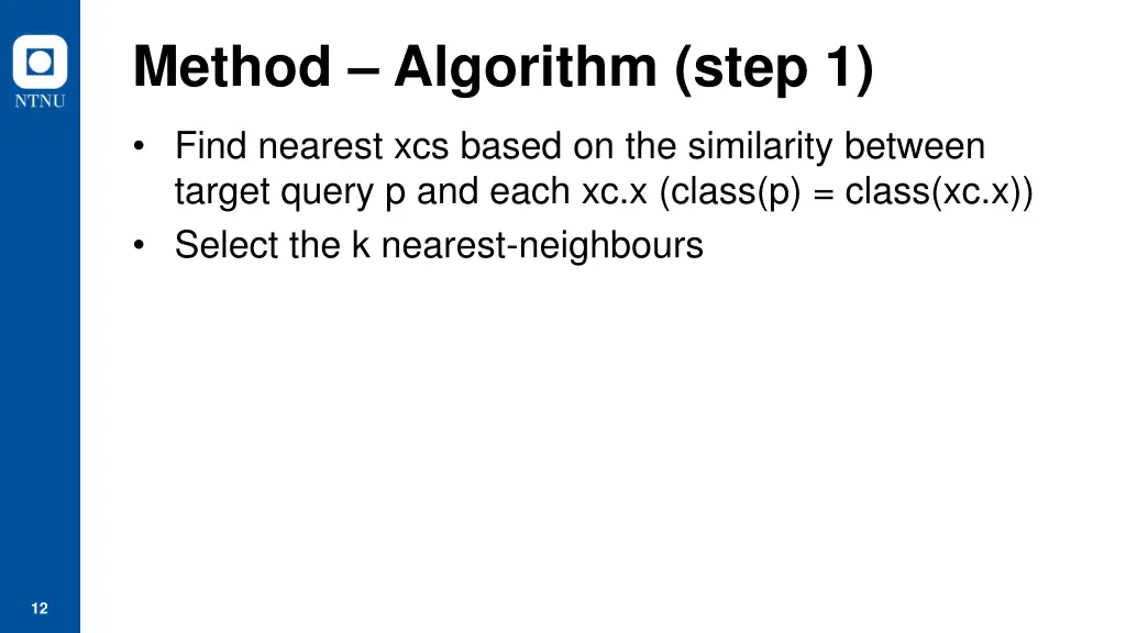 method algorithm step 1