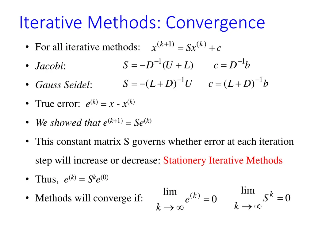 iterative methods convergence