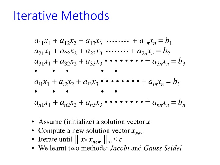 iterative methods