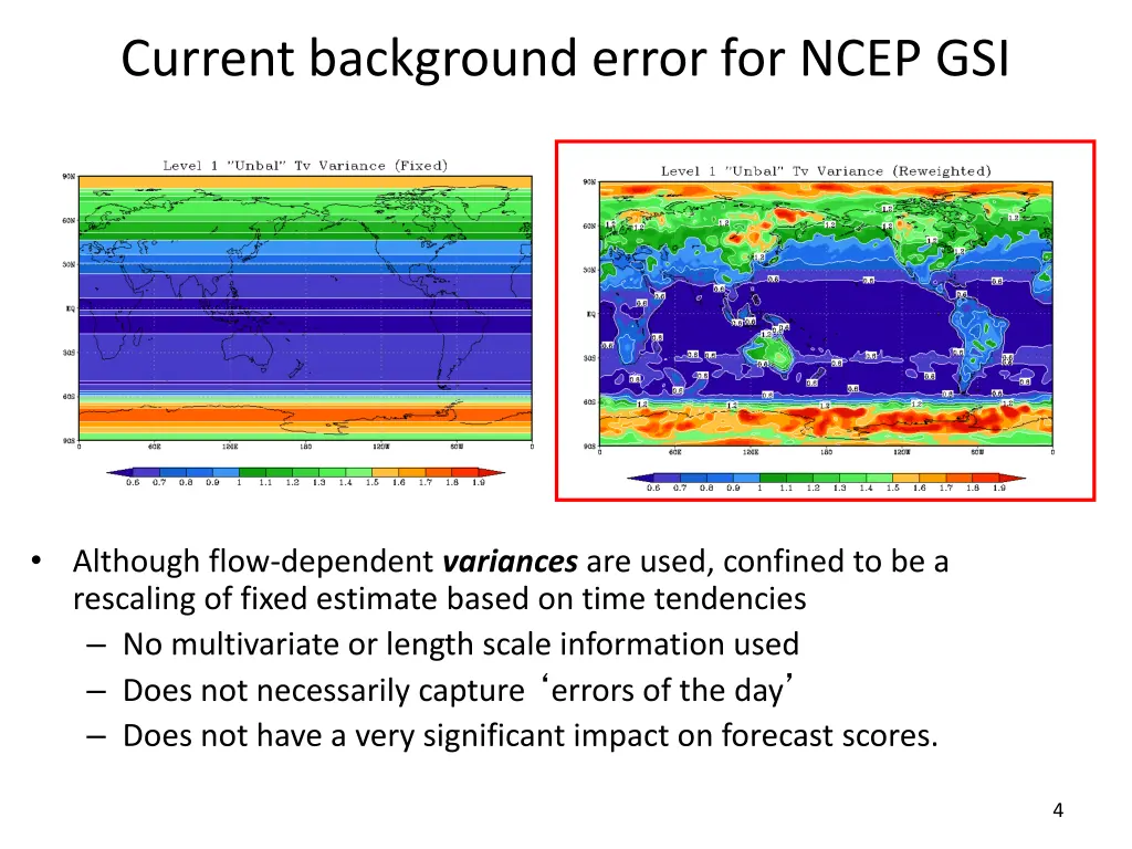 current background error for ncep gsi