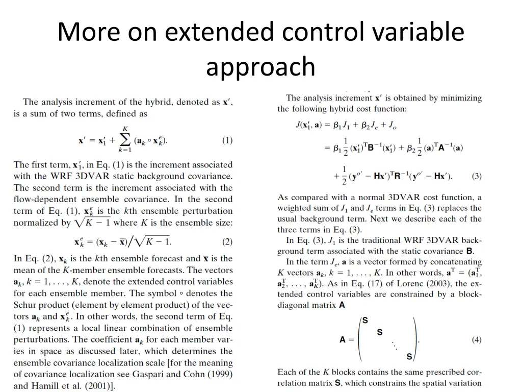 more on extended control variable approach