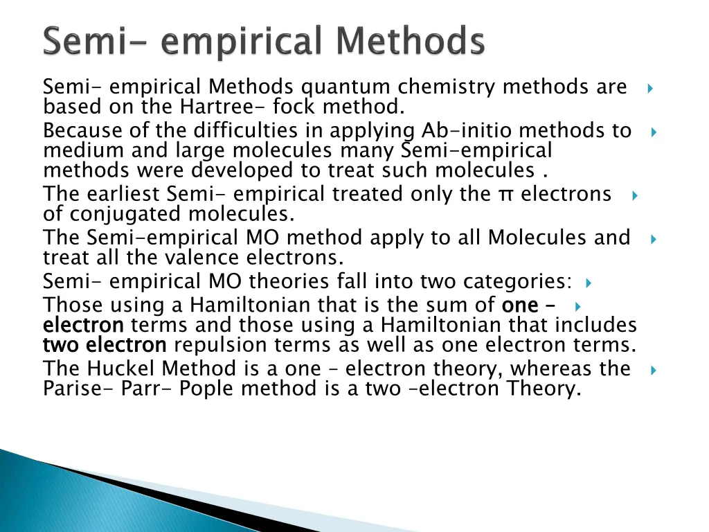 semi empirical methods quantum chemistry methods