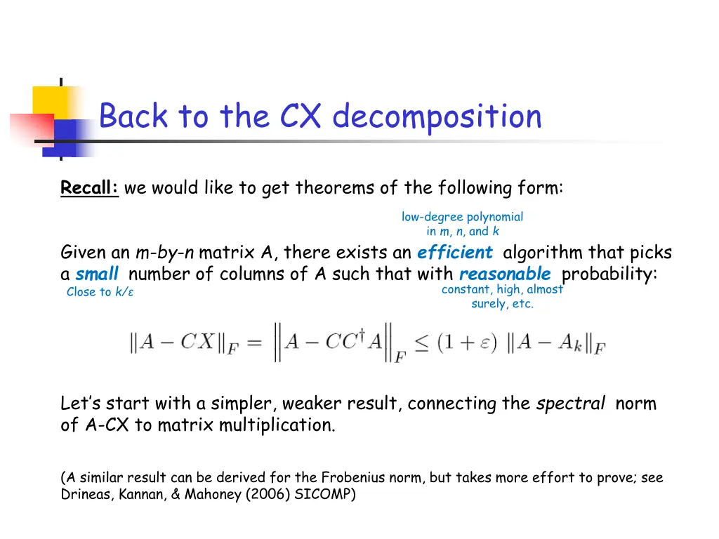 back to the cx decomposition