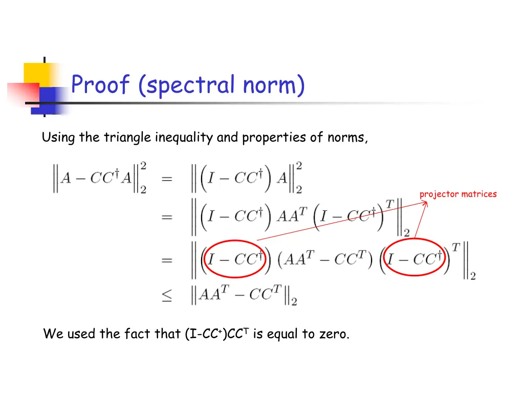 proof spectral norm