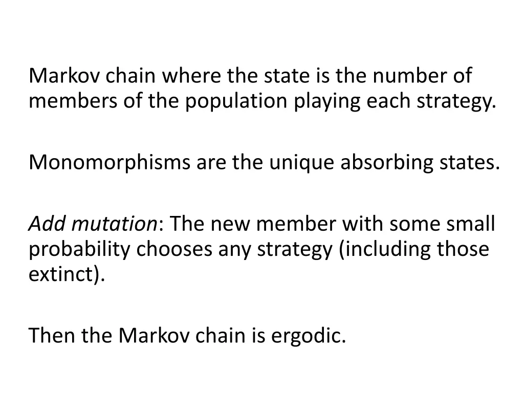 markov chain where the state is the number