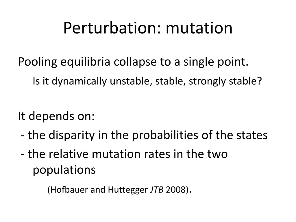 perturbation mutation