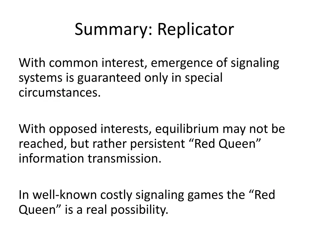 summary replicator 1