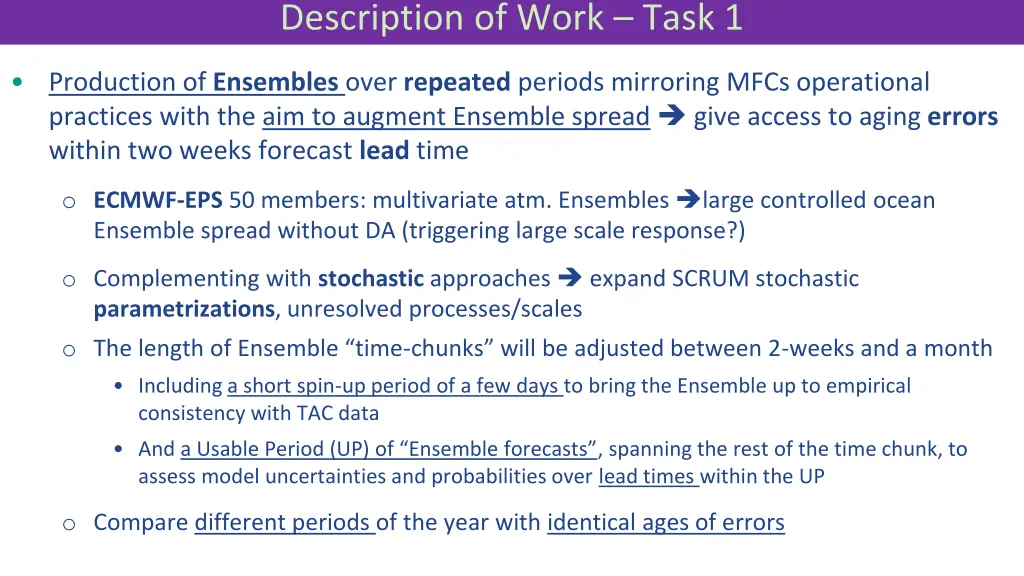 description of work task 1 1