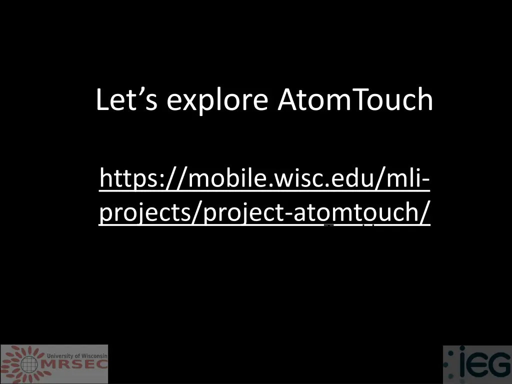 let s explore atomtouch